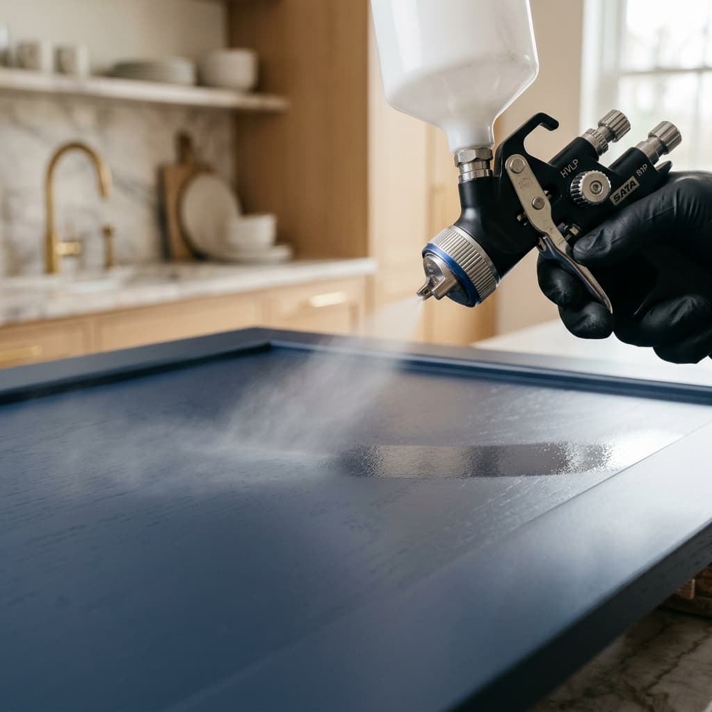 Luxury Kitchen Cabinet Spraying