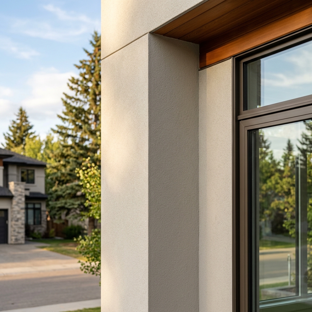 Stucco exterior painting in Calgary